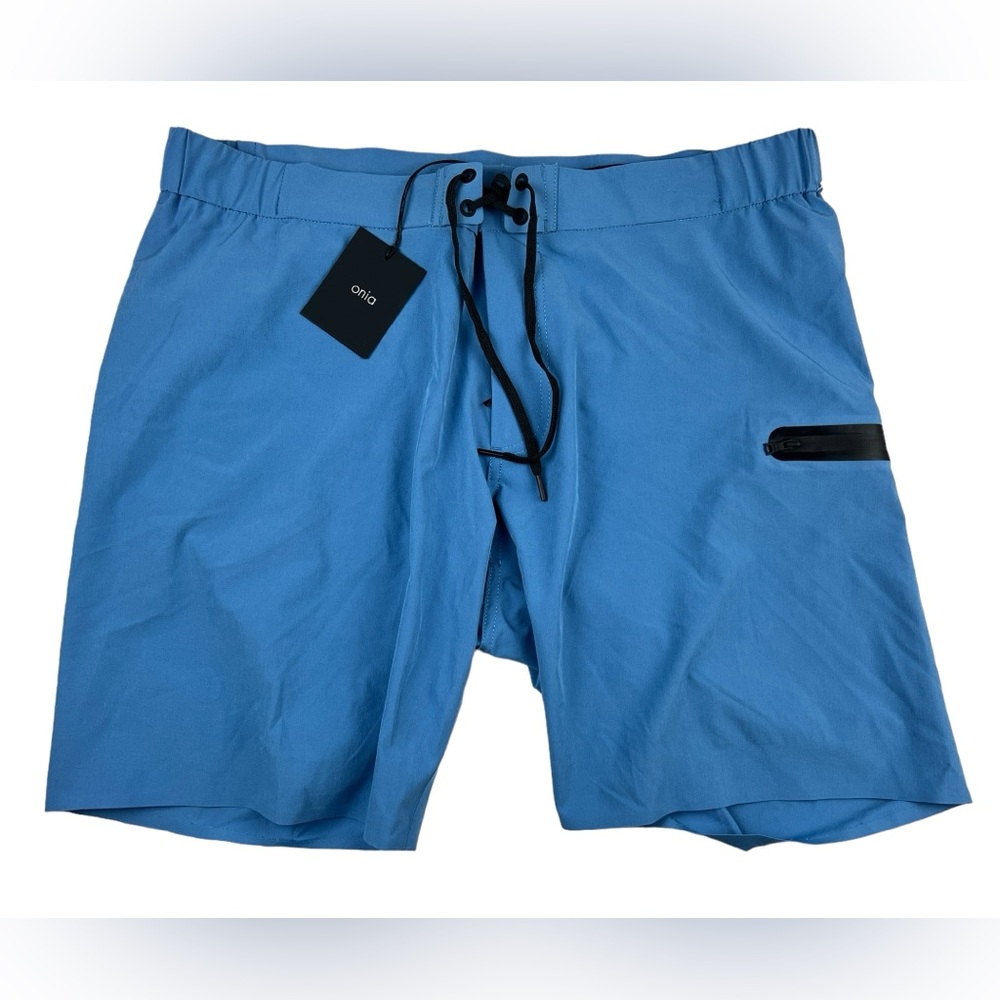 ONIA Ethan 9 Board Shorts Swim Trunks Denim Blue Suit / Shorts Mens XL NWT $150